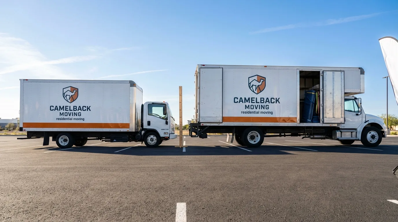 Moving truck size capacity guide in Tornillo